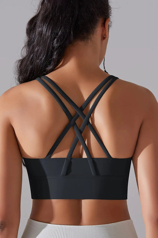 Flex Grid Sport Bra - Onyx Black