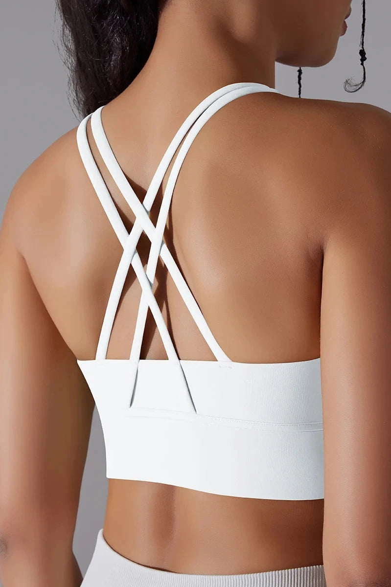 Flex Grid Sport Bra - Artic White