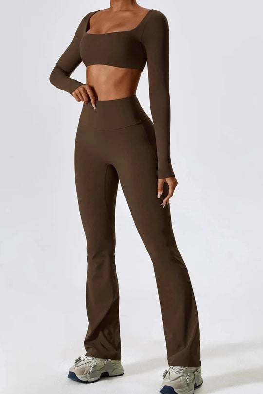 Flared Radiance Set Long Sleeve - Ember Brown