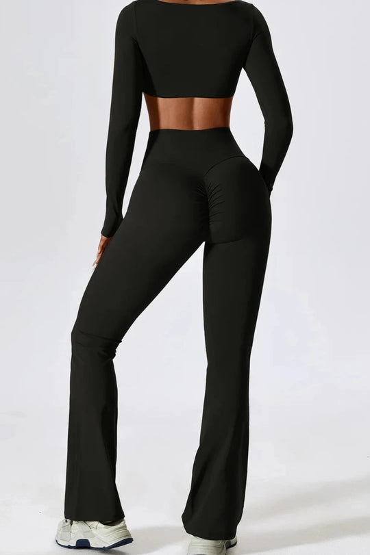 Flared Radiance Set Long Sleeve - Onyx Black