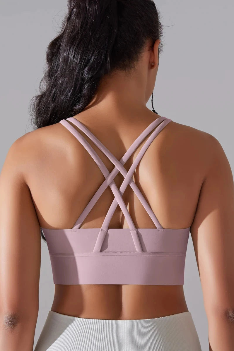 Flex Grid Sport Bra - Rose Pink