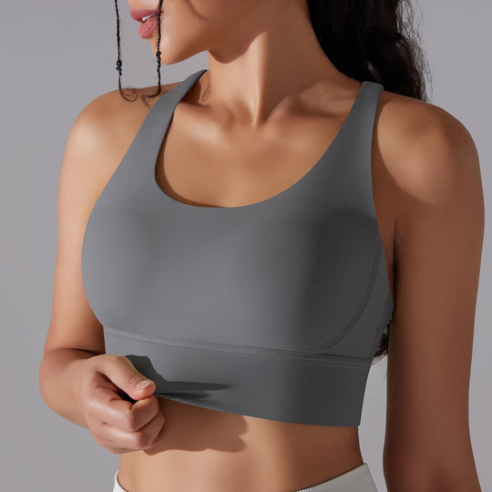 Flex Grid Sport Bra - Slate Gray