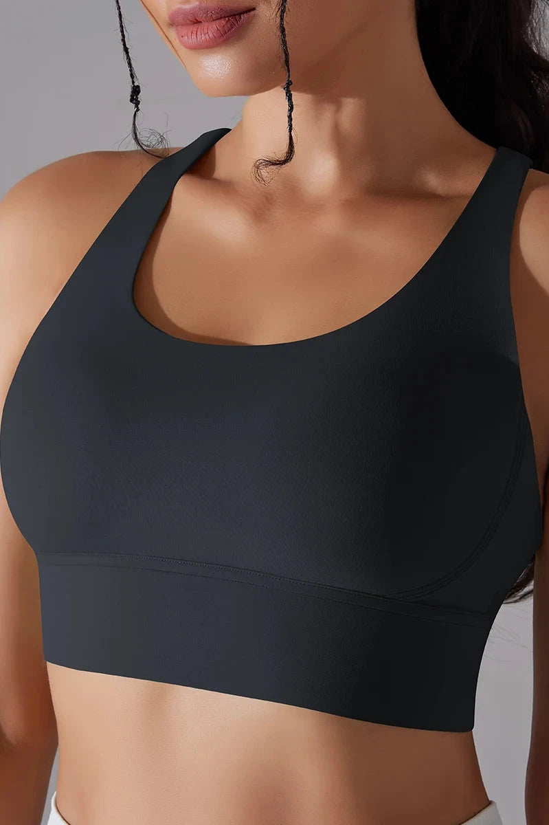 Flex Grid Sport Bra - Onyx Black