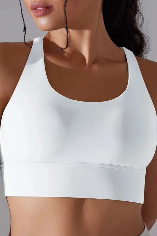 Flex Grid Sport Bra - Artic White