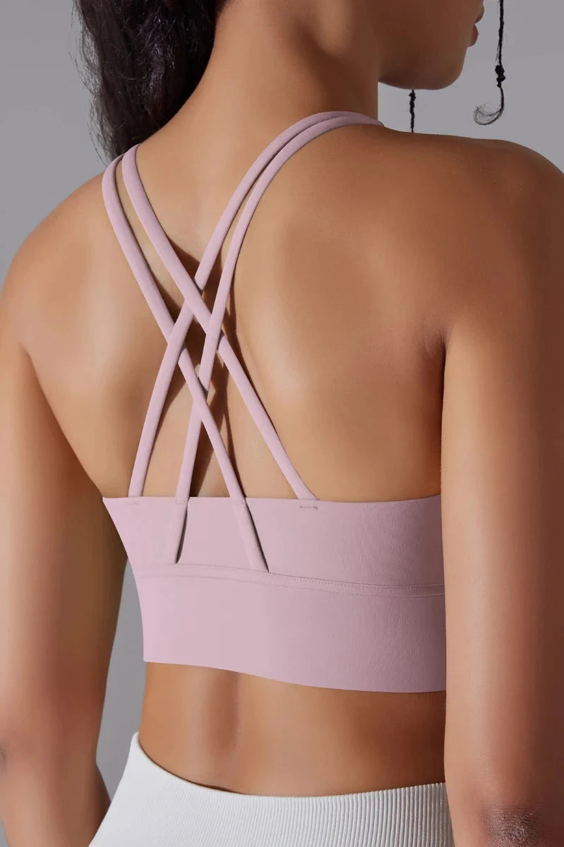 Flex Grid Sport Bra - Rose Pink