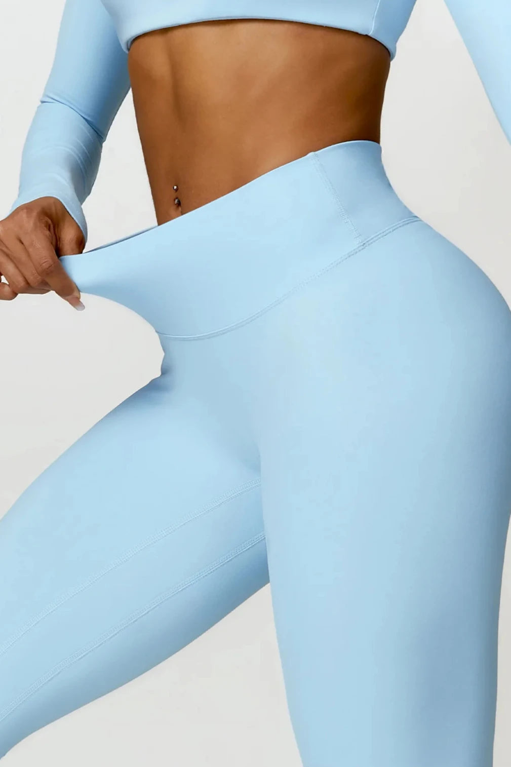 Seamless Radiance Set Long Sleeve - Ice Blue