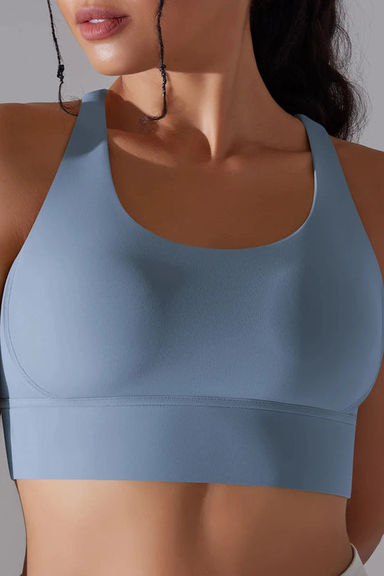 Flex Grid Sport Bra - Serene Blue