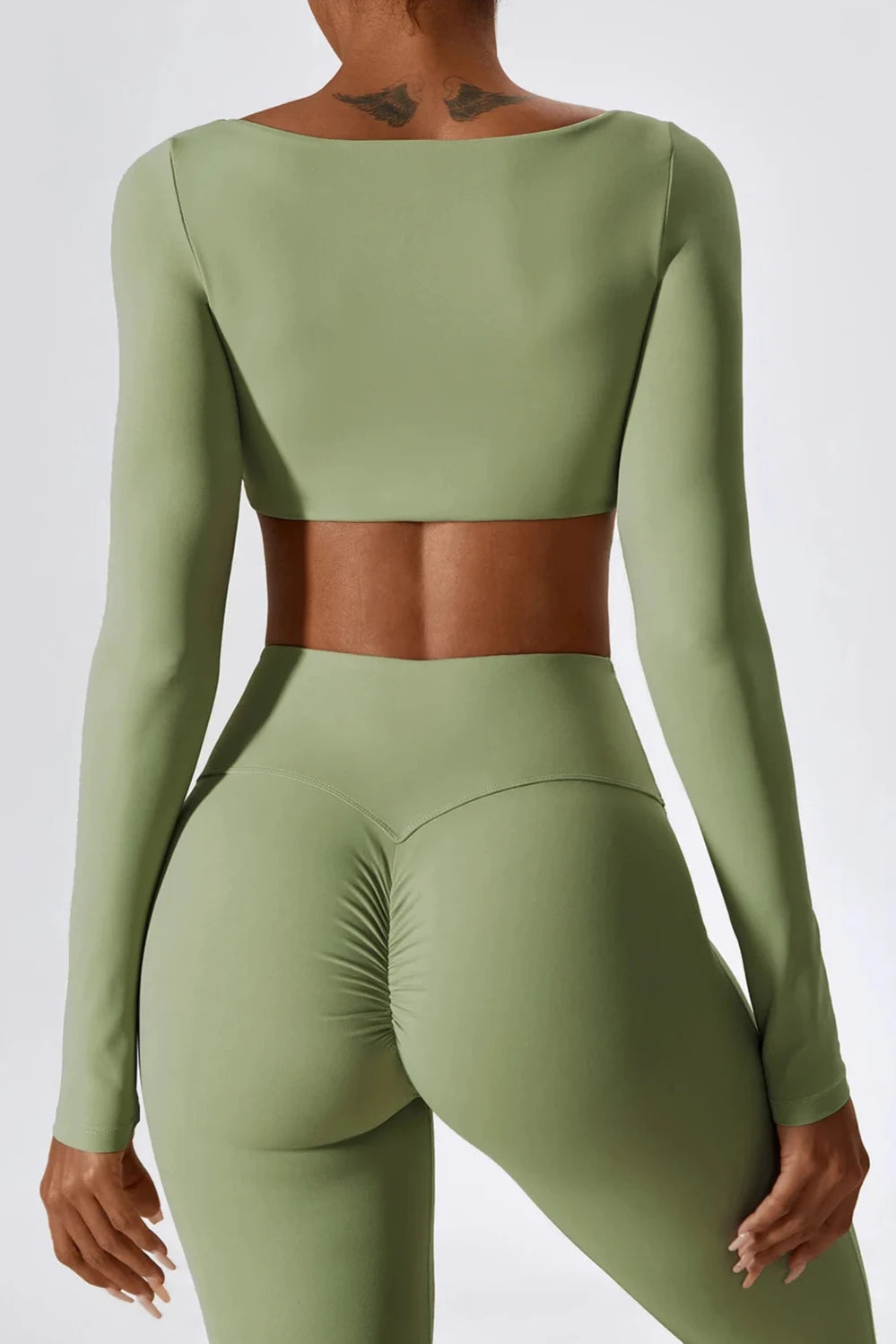 Flared Radiance Set Long Sleeve- Olive Green