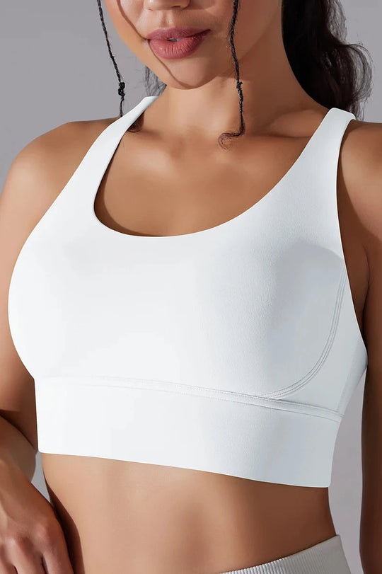 Flex Grid Sport Bra - Artic White