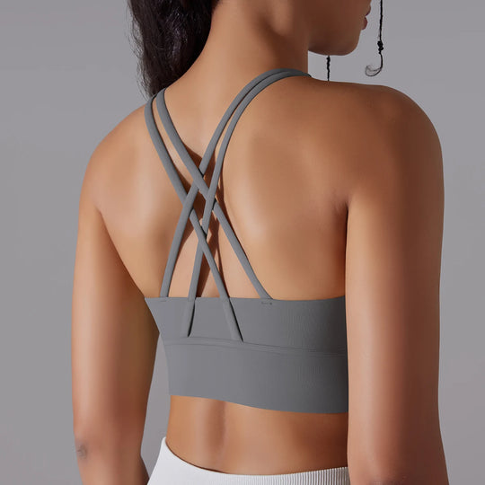 Flex Grid Sport Bra - Slate Gray